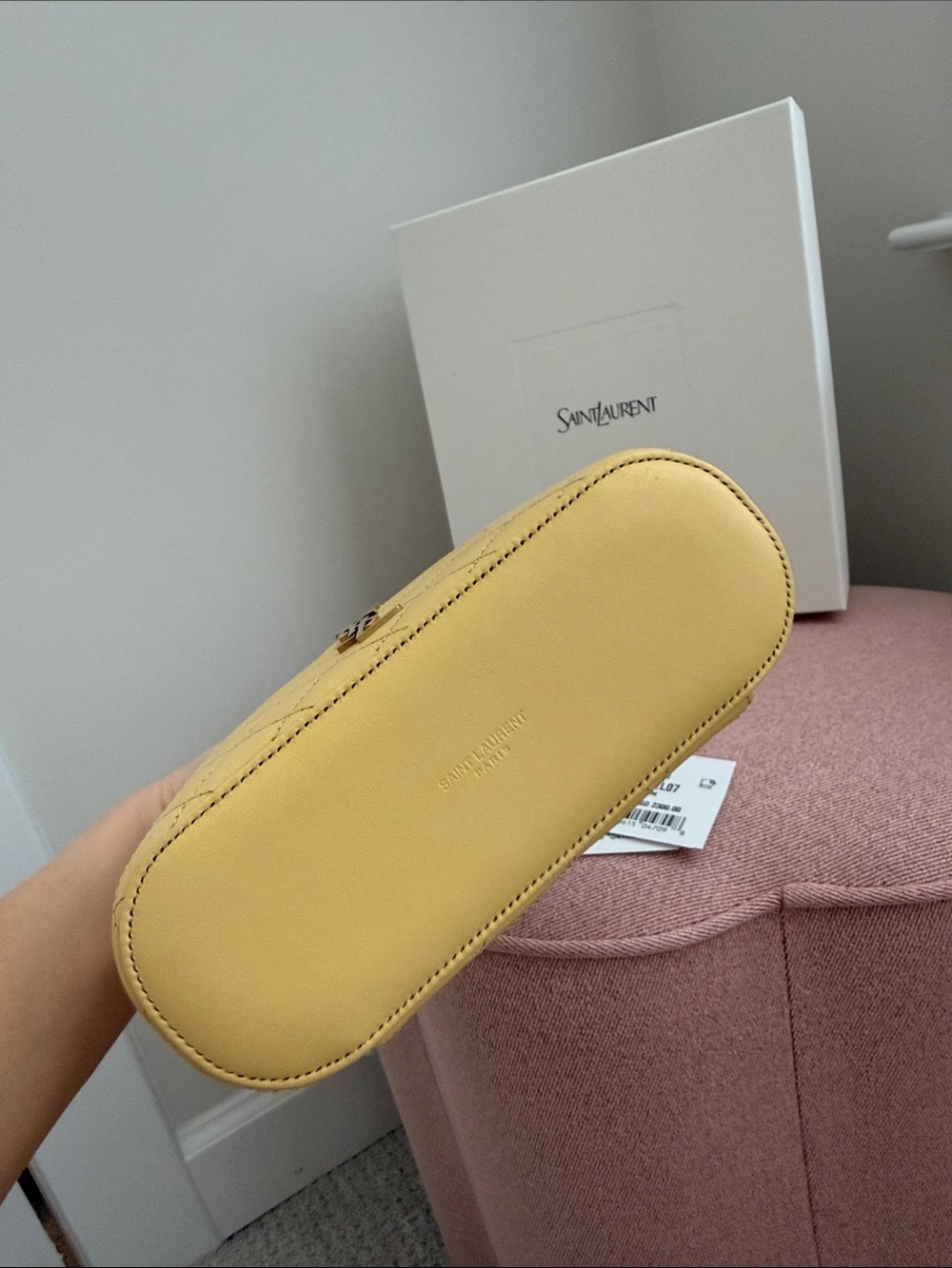 Saint Laurent Lemon Quilted Leather Mini Vanity Bag - Picture 4 of 6